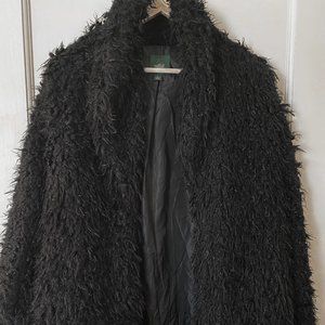 Black Fuzzy Long Coat